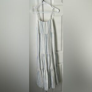 Madewell Size 2 Women’s White Dress with Blue Stripes